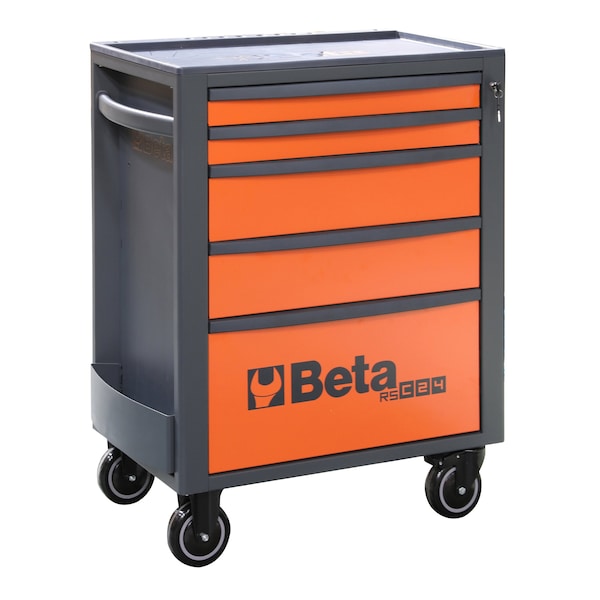 Beta Rolling Tool Cabinet, 5 Drawer, Orange, Steel, 29 in W x 17-1/2 in D x 38 in H 024004651 - main